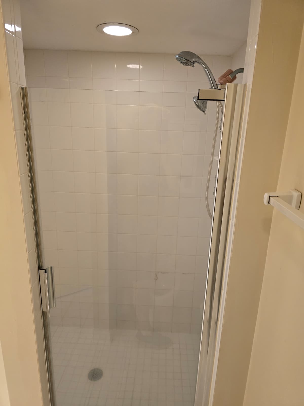 Shower stall in ensuite full bathroom 1