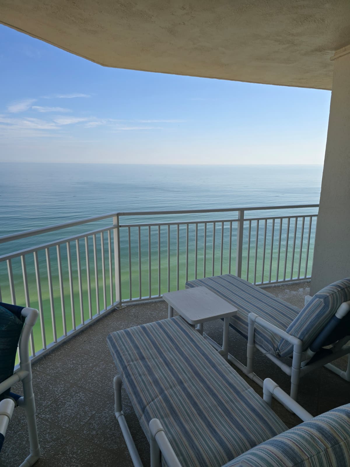 Oceanfront balcony lets you relax and enjoy the view